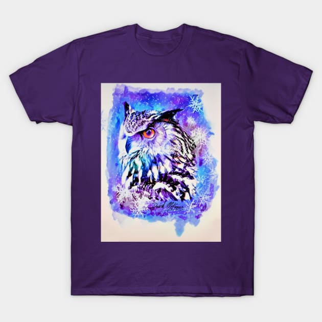 Snow Owl T-Shirt by LastViewGallery